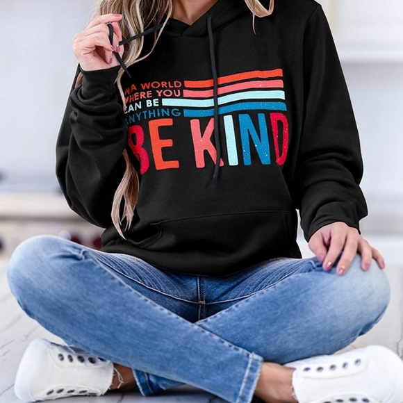Womens Lightweight Long Sleeve Hoodie Sweatshirt - Picture 3 of 5